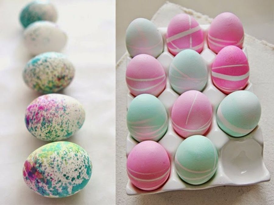 12 Piezas Huevos de Poliestireno Decorativos Manualidades de Decoración de Huevos de Pascua Decoración de celebración de Pascua Wishstar Huevos de Pascua A 