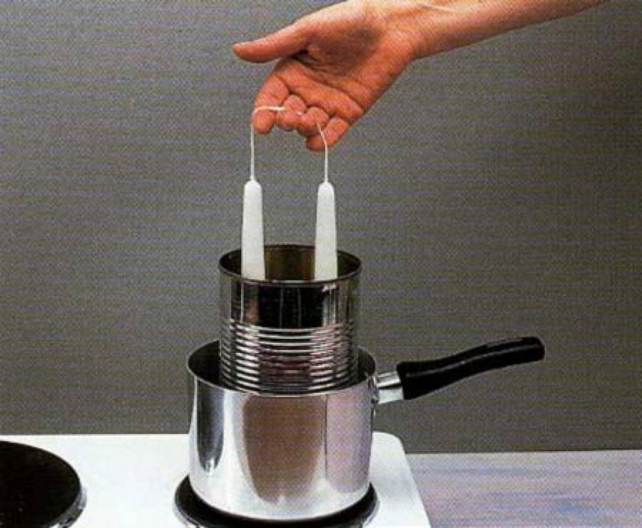 bañar y cubrir la vela