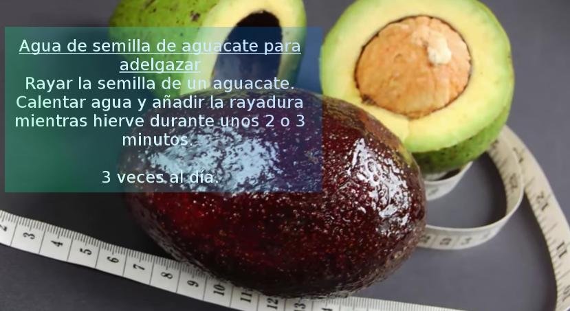 Como se prepara la semilla del aguacate para adelgazar