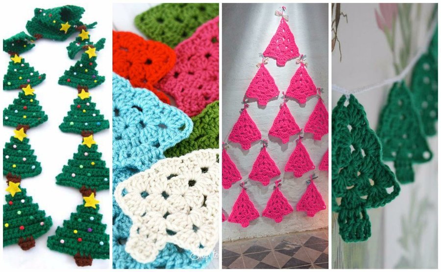 Arbolitos de navidad a crochet, con vídeos tutoriales incluidos |  Manualidades