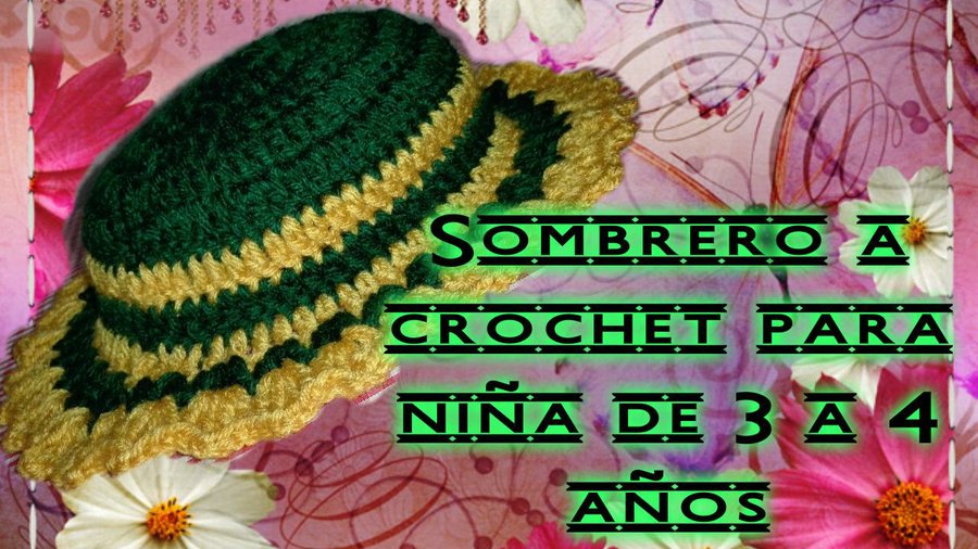 Mezquita Hambre cuota de matrícula Sombrero a crochet para niñas de 3 a 4 años by Dulce Corazón | Manualidades