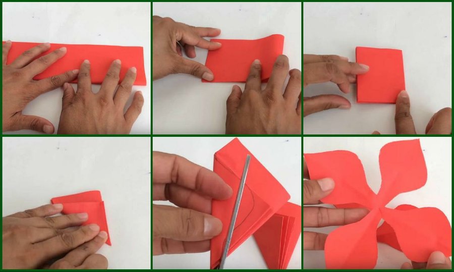 Cómo hacer una flor de Navidad con papel | Manualidades