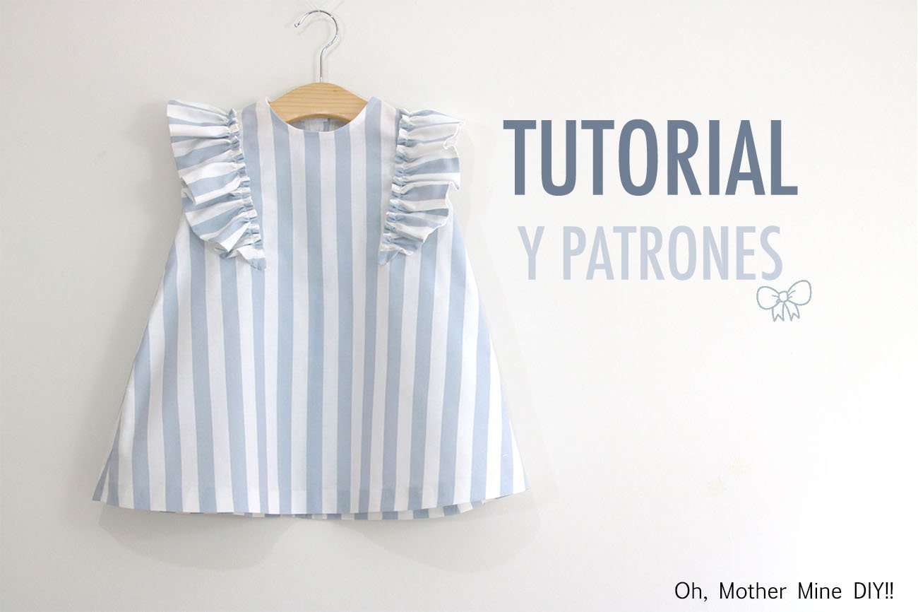Costura: Vestido con volantes para niñas (patrones gratis talla hasta 8 años)
