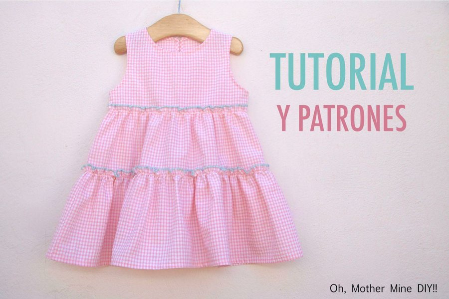 Aprender a coser: Vestido volantes niñas (patrones gratis hasta talla 7  años) | Manualidades