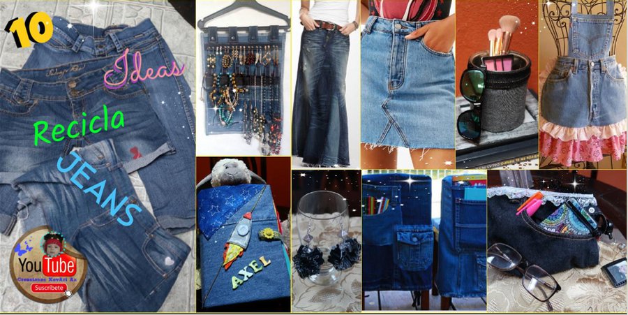 10 geniales ideas para reciclar jeans vaqueros | Manualidades