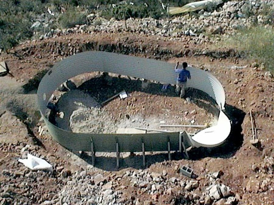 cionstrucción de una piscina