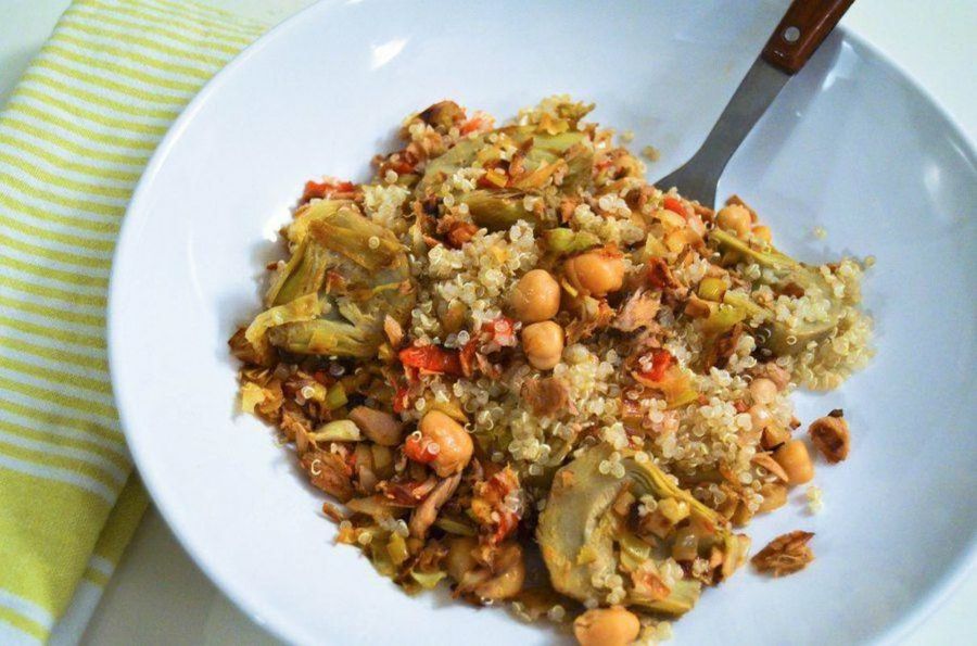 quinoa con garbanzos
