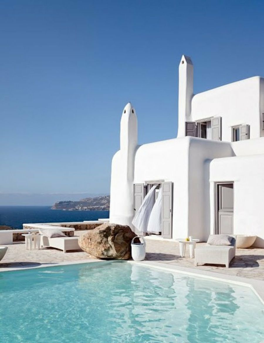 Una casa griega decorada en blanco | Decoración