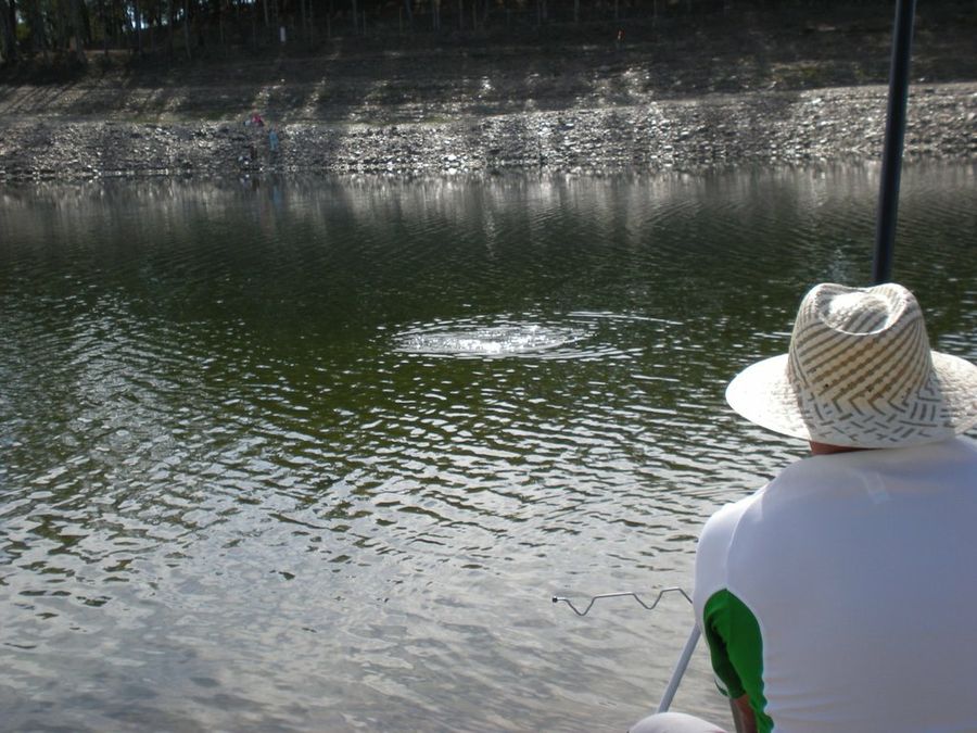 un dia de pesca en el pantano de Aracena (Huelva)