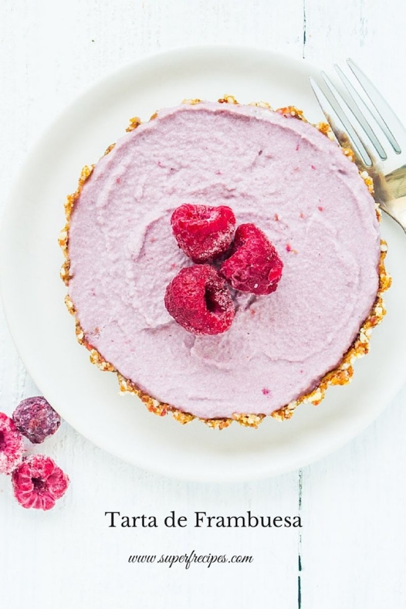 Tarta Vegana de Frambuesa