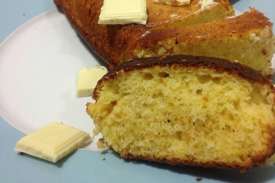  Bizcocho de chocolate blanco