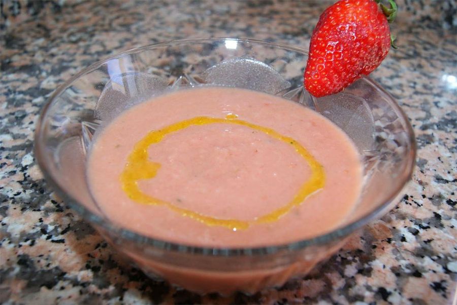 Gazpacho de fresas