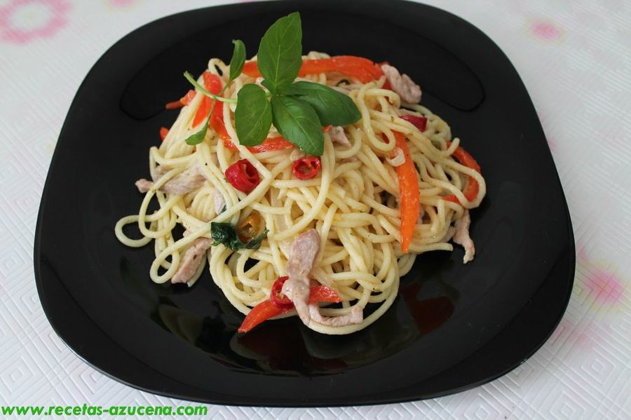 Espaguetis al limón