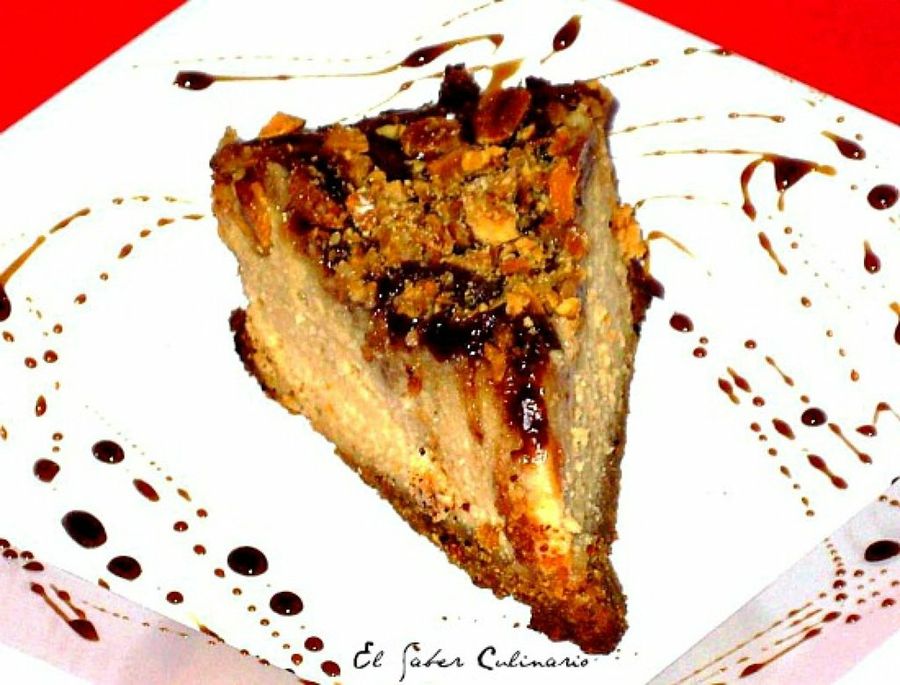 Tarta de queso y turrón