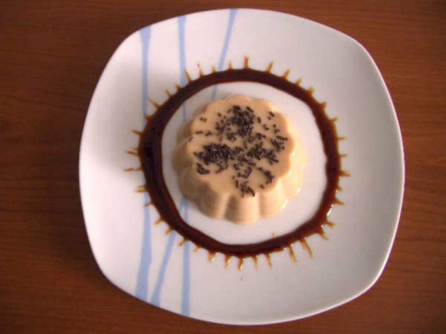 Flan de turrón