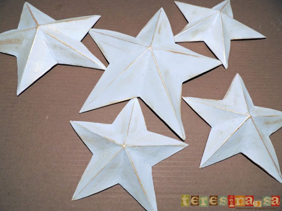 Cómo hacer estrellas de Navidad de cartón en 3D
