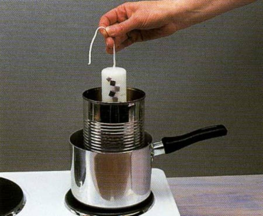 bañar y cubrir la vela