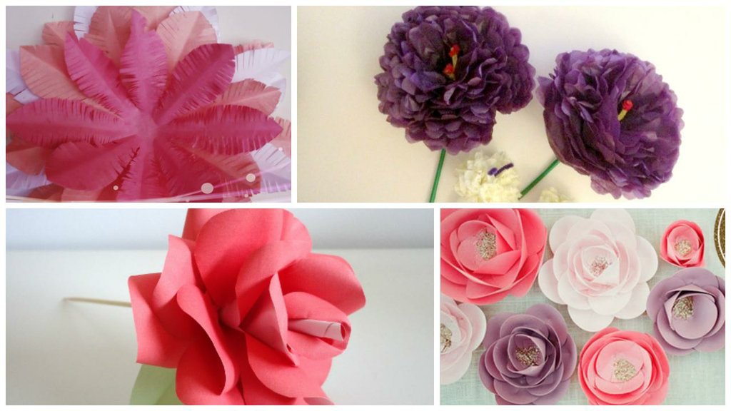 4 ideas para hacer flores de papel | Manualidades