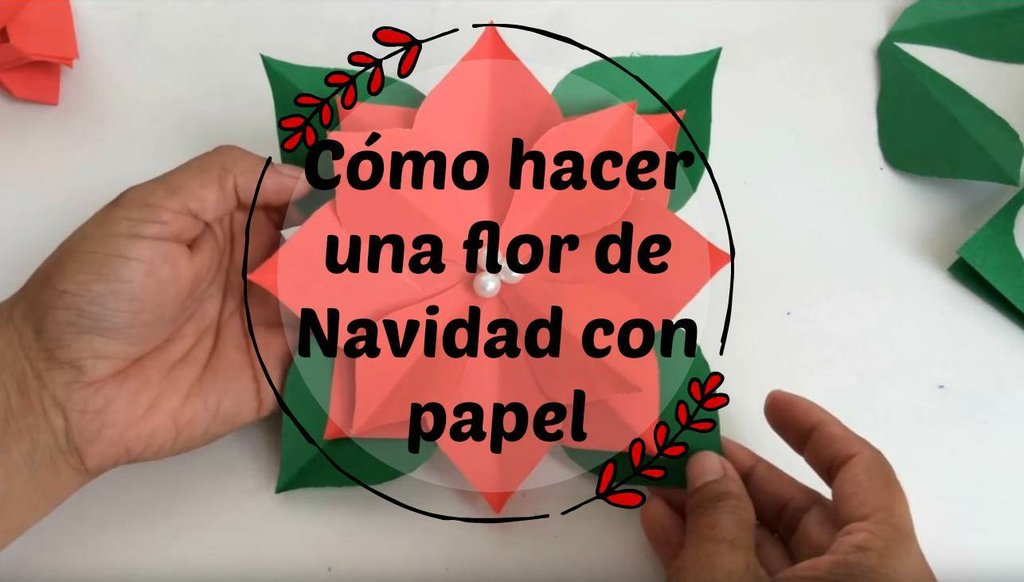 Cómo hacer una flor de Navidad con papel | Manualidades
