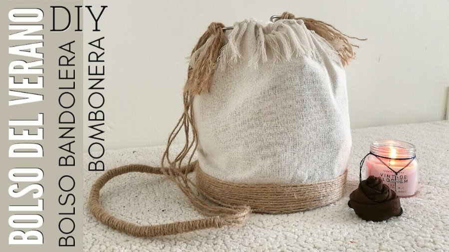 Cómo hacer un bolso bombonera de verano y sin coser | Manualidades