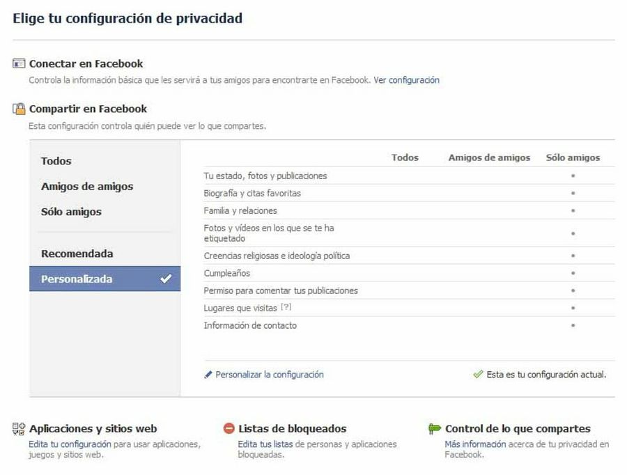 privacidad de Facebook