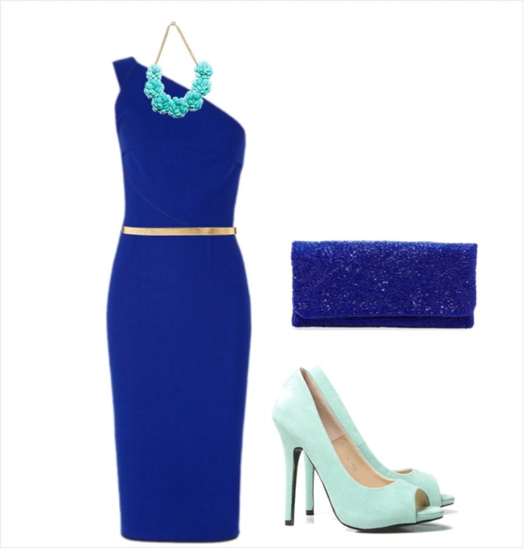 Cómo combinar un vestido azul klein | Bodas