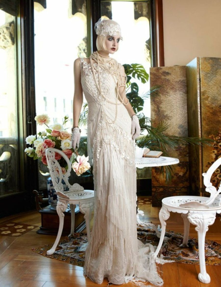 FALSO Mendicidad Escrutinio Vestidos de novia inspirados en los años 20 | Bodas