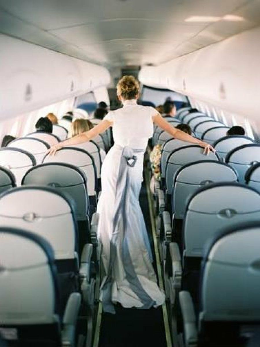 novia en el avin