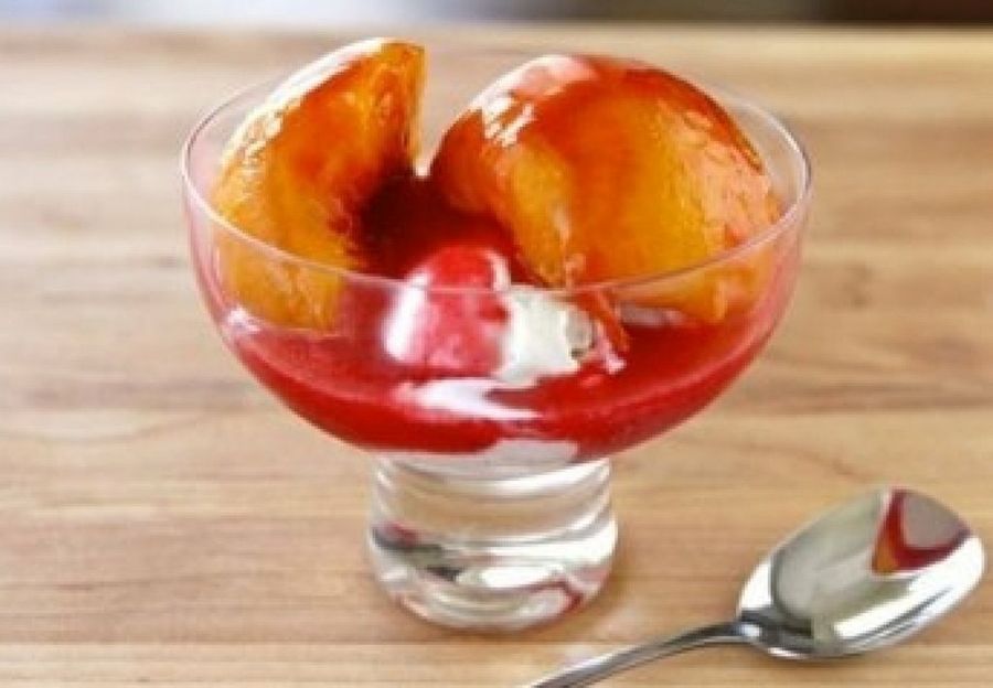 helado de melocotón