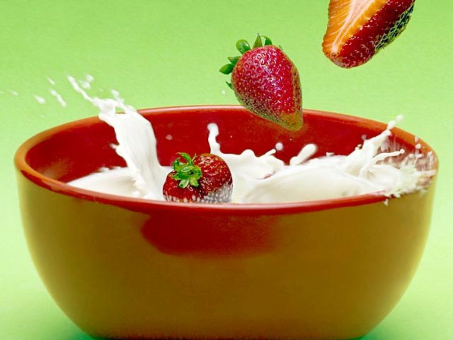 fresas con leche