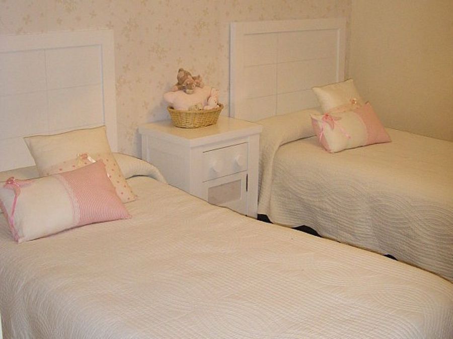 Dormitorio en tonos pastel