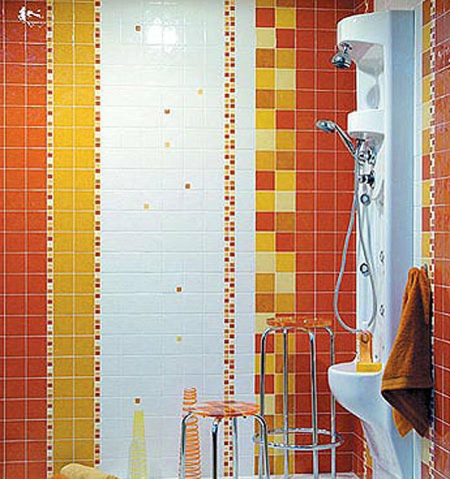baño naranja