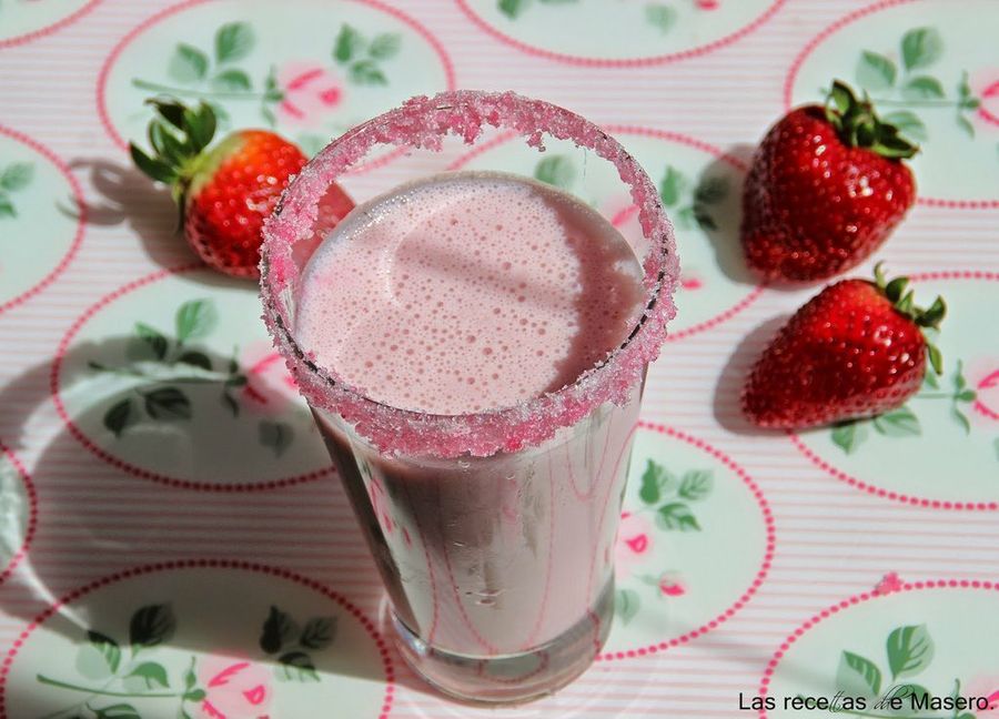 Batido de fresas y yogur