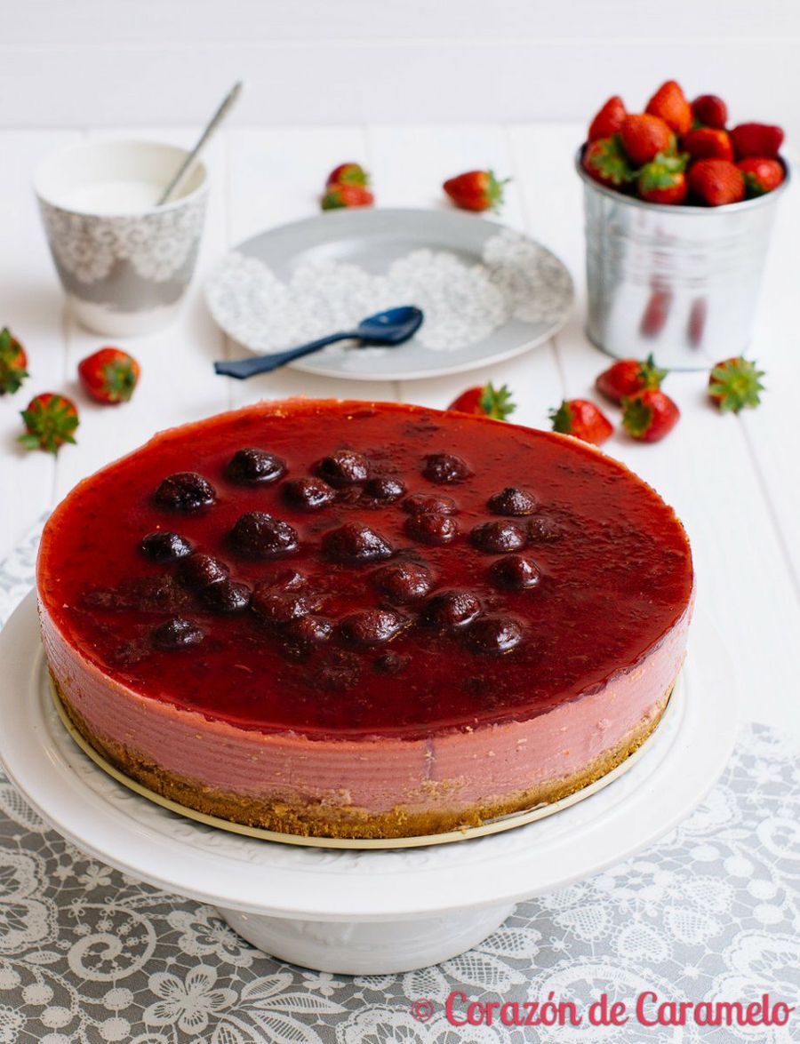  Tarta de fresas sin horno