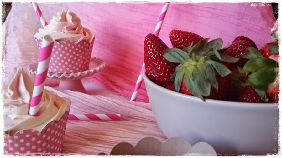  Cupcakes de vainilla y fresa