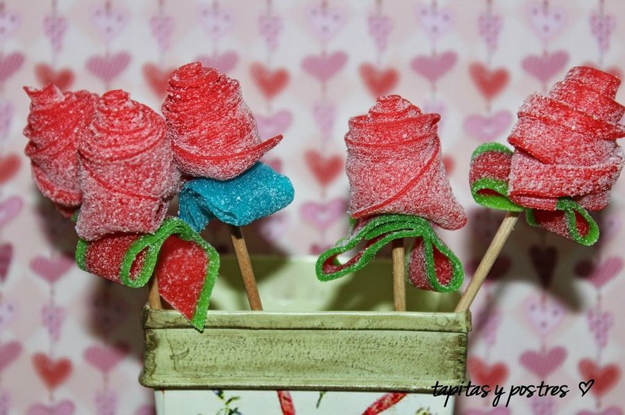  Rosas de golosinas