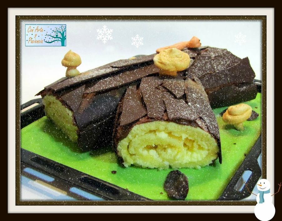 Tronco con chocolate