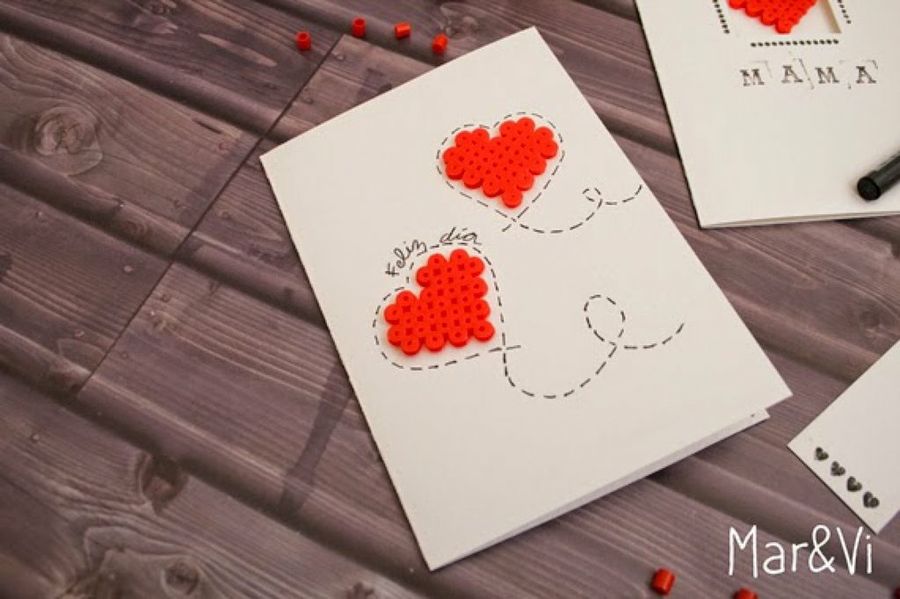  tarjeta con hama beads