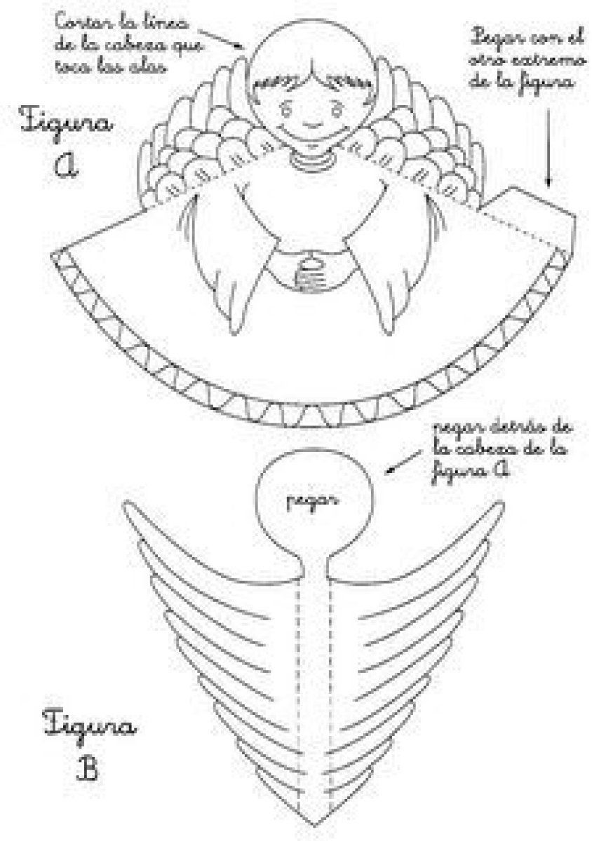 Схема Ангелочек из бумаги
