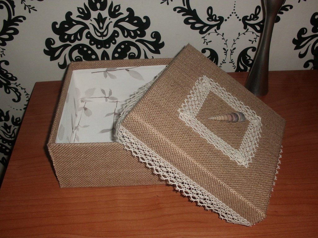 Cajas forradas con tela  Caixa forrada com tecido