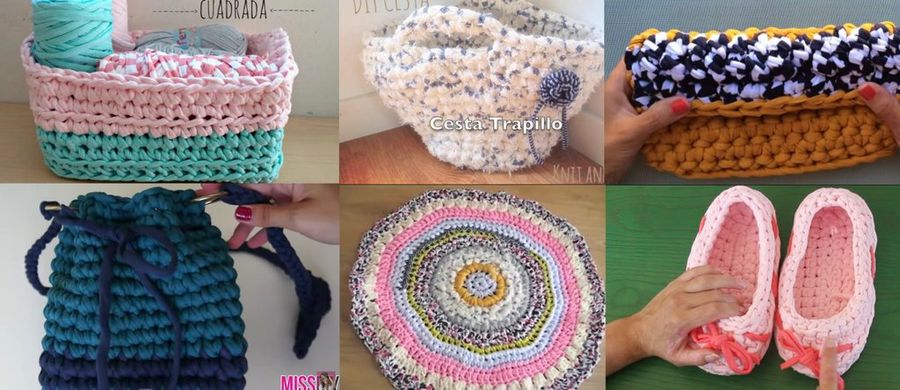 cadena cuenca unidad Trabajos de crochet, Saca el máximo partido a tus ovillos de trapillo:  ideas creativas | Manualidades