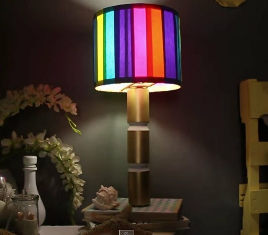 lámpara original y reciclada para tu salón | Bricolaje