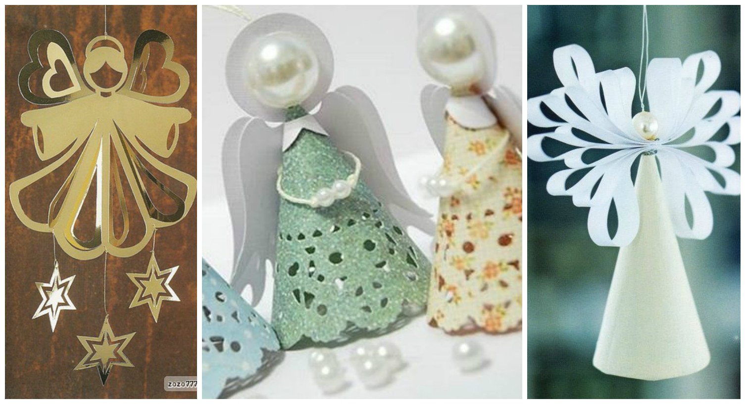 Ángeles de papel moldes y paso a paso