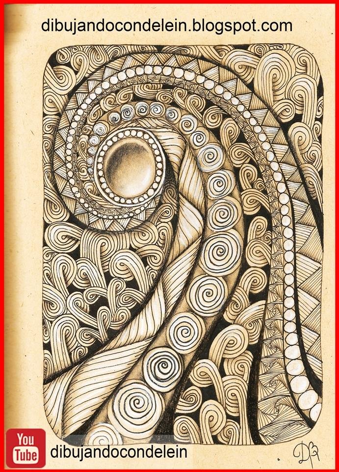 Zentangle Art Paso A Paso Diseño 11 Manualidades 6496