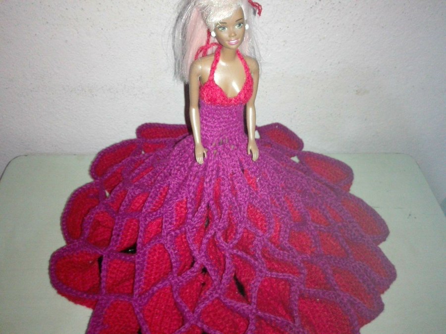 Vestido a crochet para muñeca Barbie 2da parte | Manualidades