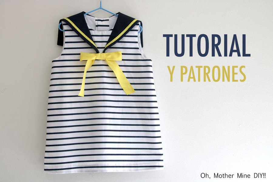 aparato Secretar recursos humanos Patrones vestido marinero para niñas (gratis hasta talla 7 años) |  Manualidades