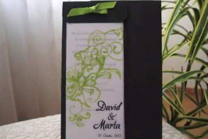  2 invitaciones de boda caseras