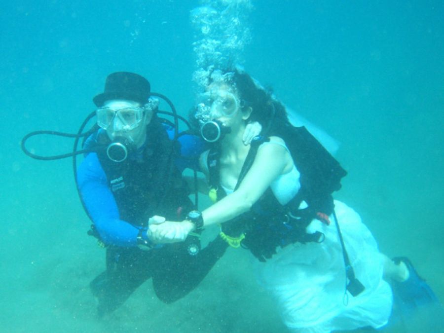 boda bajo el mar