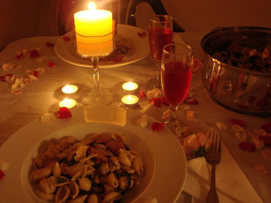 Cena romántica casera fácil