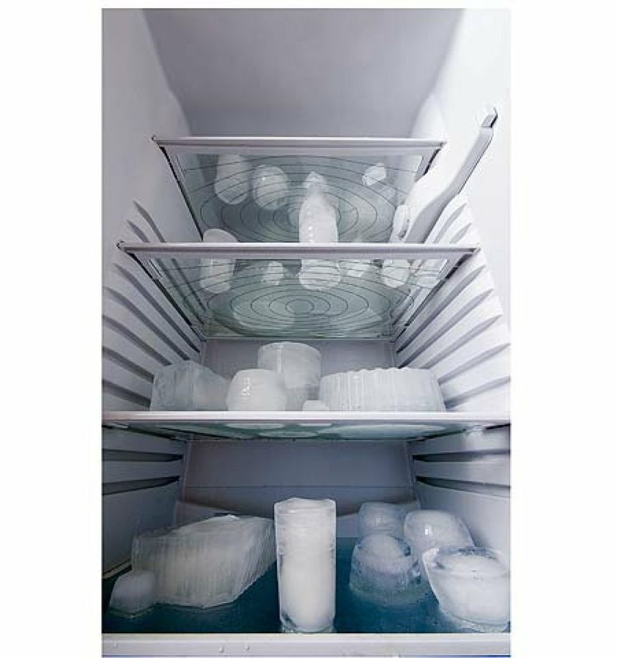 hielos en congelador